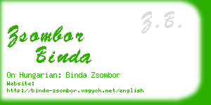 zsombor binda business card